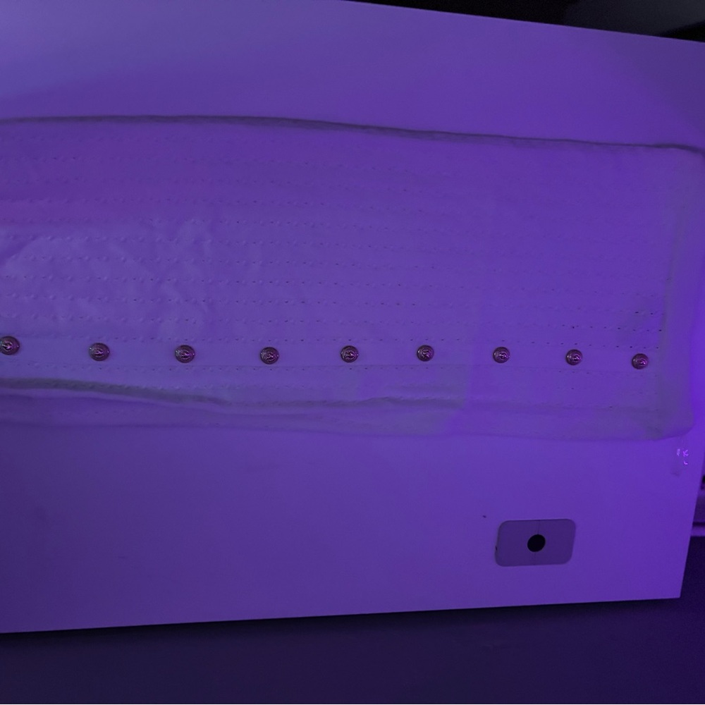 White Buttoned Fabric Panel